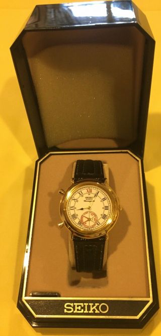 Seiko 1990s Sports 150 Cal.  8m25 - 6009 Quartz Alarm Chronograph Timer Watch W/box