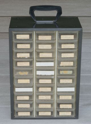 Vintage Akro Mills 30 Drawer Small Parts Storage Cabinet Bin Organizer