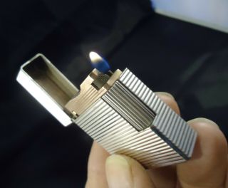 S.  T.  Dupont Line 1 Lighter - Silver Plated - Lines - Newly Serviced