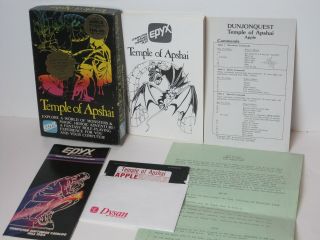 Vintage Software Apple Ii Iie Iic Iigs Game Temple Of Apshai Epyx