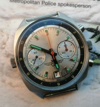 Vintage Poljot Sturmanskie Watch Chronograph Military Mechanical Cal.  3133