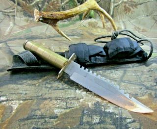 VINTAGE RARE United Cutlery UC219 UC 219 Brass HANDLE Survival Knife 2