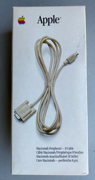 Apple Macintosh 8 - Pin Peripheral Printer Modem Cable M0185 Computers