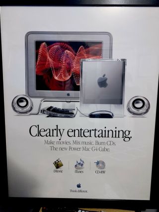 Apple Power Mac G4 Cube “clearly Entertaining” Poster Imove Itunes