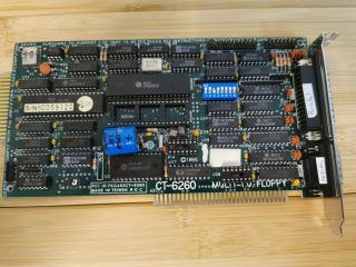 8 - Bit Isa Multi I/o Floppy Controller Card Io Ct - 6260