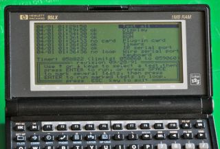 Vintage HP 95LX Palmtop PDA PC with Nuvotech Connectivity Kit (serial) 2