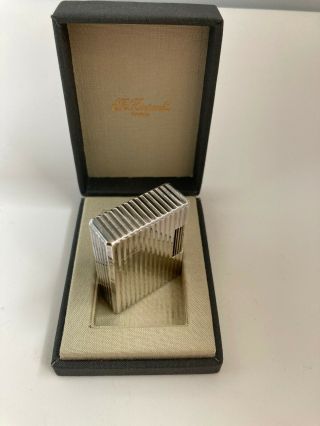 Vintage Boxed Silver S.  T.  Dupont Lighter 1701