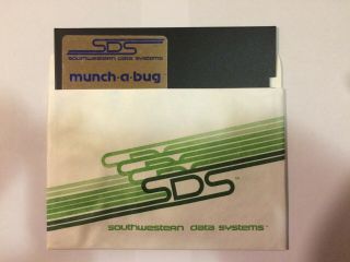 Munch - A - Bug By Southwestern Data Systems - Program For Apple Ii Diskette Rare