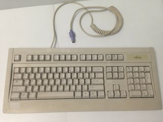 Vintage Fujitsu Fkb4725 Keyboard,  Din5 And Windows Keys N860 - 4726 - T651