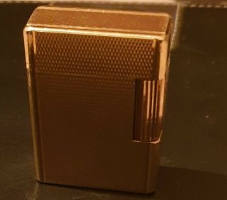 Vintage St Dupont Lighter Ligne 1,  60s,  20m Yellow Gold Plated (18k),  Very Good