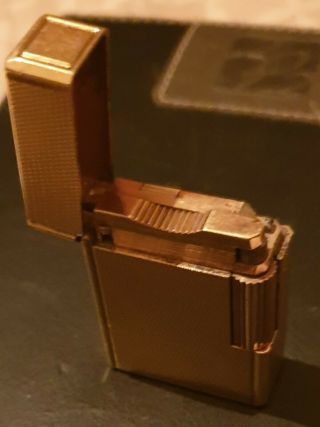 VINTAGE ST DUPONT LIGHTER LIGNE 1,  60S,  20M YELLOW GOLD PLATED (18K),  VERY GOOD 3