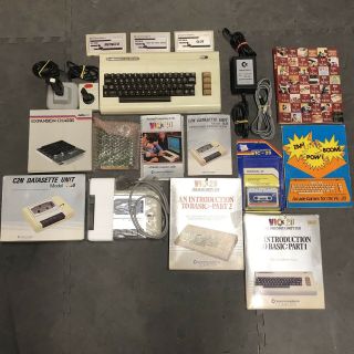 Commodore Vic 20 Computer W/ Games,  Cassettes,  Manuals,  Intros & More