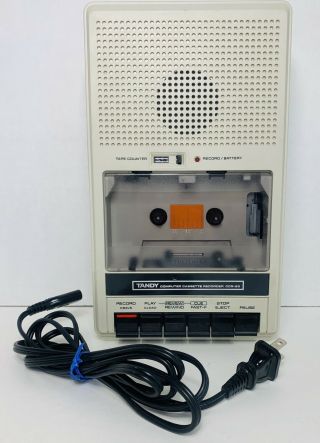 Tandy Radio Shack Ccr - 83 Computer Cassette Recorder Player Model 26 - 1384