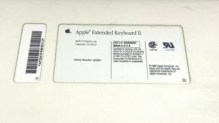 Apple ADB Extended Keyboard II Model M3501 - Made in USA S - 3/2 2