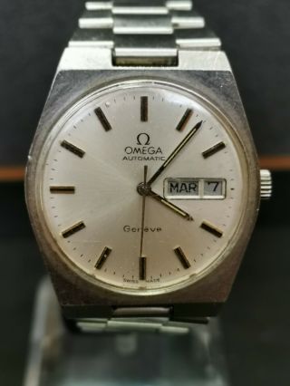 Omega Ref.  166.  0125 Cal.  1022 1973 Day Date Automatic White Dial