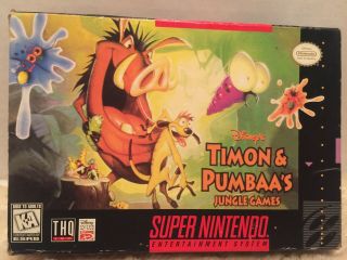 Nintendo Timon And Pumbaa’s Jungle Games NES Box Vtg 2