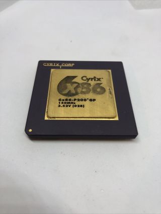 CYRIX 6x86 P200,  GP 150mhz Core: 3.  52V Vintage Ceramic GOLD Processor 1995 3