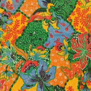 Floral 70s Funky Retro Colorful Vintage Crafting Fabric 4 Yards