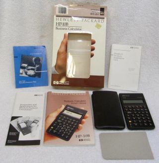 Vtg Hewlett Packard Hp - 10b Business Financial Calculator W/box & Instruc