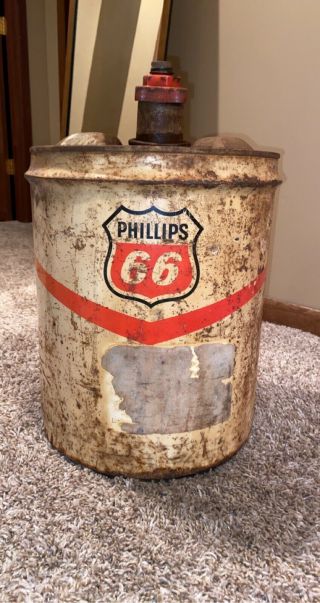 Vintage Phillips 66 Oil Can 5 Gallon