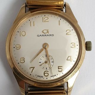 Garrard 375 9ct Gold Watch Wristwatch Rare T Swiss Made T TRITIUM 2