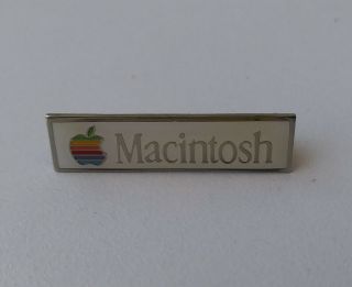 Apple Computer Macintosh Rainbow Lapel Pin Tie Tac Vintage Collectable Logo
