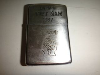 Vietnam War Year 1967 Zippo Lighter Da Nang 1967 Us Special Forces Airborne Logo