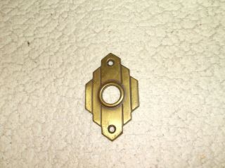 Vintage Art Deco Brass/bronze Ornate Door Bell Ringer Plate Elevator Call Button