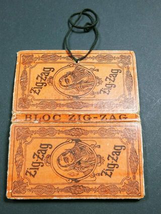 1x 1920 - 30s Antique Cigarette Rolling Paper Zig Zag Braunstein Nr 198/140 Orange