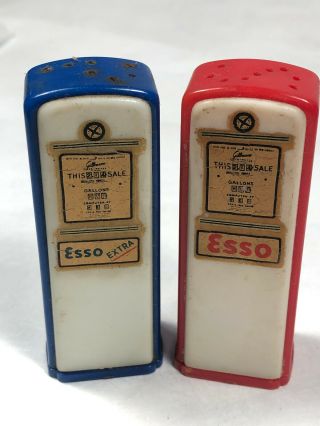 Vintage Esso Service Station Gas Pump Promo Salt & Pepper Shakers Stevenson Md