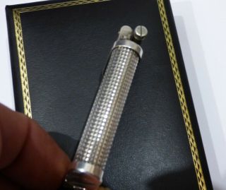 DUNHILL UNIQUE LIGHTER - SILVER PLATED FULL HOBNAIL DESIGN - BOXED 4