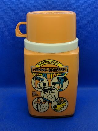 Vintage The Funtastic World Of Hanna Barbera 1977 Thermos Flinstones Yogi Bear