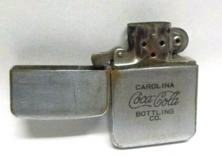 Vintage 1938 - 41 Coca - Cola Carolina Bottling Co.  4 Barrel Zippo Lighter RARE 3
