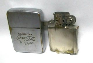 Vintage 1938 - 41 Coca - Cola Carolina Bottling Co.  4 Barrel Zippo Lighter RARE 6