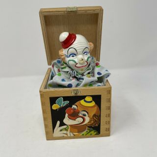 Vintage Eichhorn Jack In The Box Clown Made In Germany