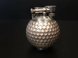 Dunhill Solid Silver “unique” Golf Ball Cigar Table Lighter