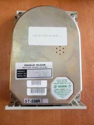 Vintage Seagate St - 238r Rll Hard Drive 5.  25 " For Ibm Pc Xt At 5150 5160 5170
