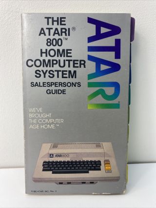 1982 The Atari 800 Home Computer System Salesperson 