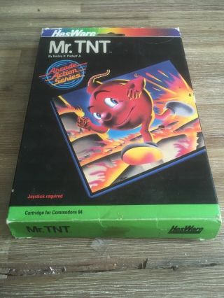 Rare Hesware Mr Tnt Boxed Cartridge Commodore 64 C64 Game With Instructions