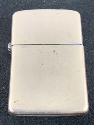 1946 - 47 3 Barrel Hinge Zippo Lighter - Nickel Silver