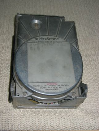 Vintage Miniscribe Mfm 5.  25 " Hard Drive Hdd