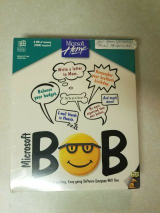 Microsoft Bob 1.  0 Software - Factory - Vintage