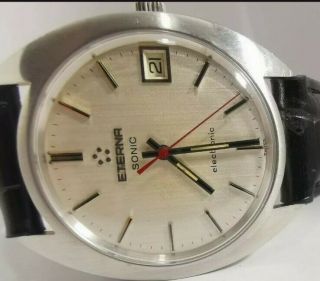 Vintage Eterna Sonic Electronic Tuning Fork watch dial 3