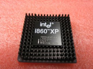 Vintage Intel I860 80860 Processor Cpu A80860xp - 50 Cpga Sx657 W/ Hs