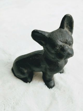 Vintage Heavy Cast? Mini Small French Bulldog Statue Figurine Fits In Hand Old