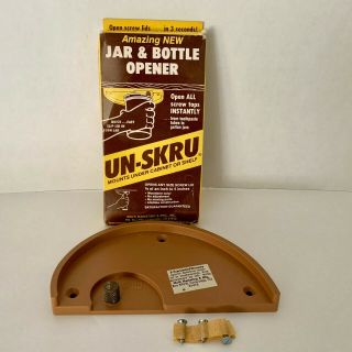 Vintage Un - Skru Under Counter Jar & Bottle Brown Opener Model 333