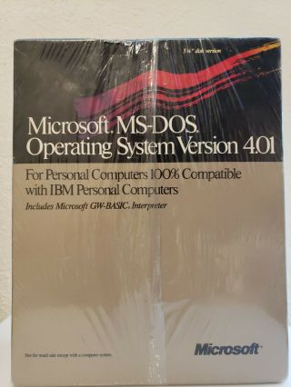 Vintage Microsoft Ms - Dos Operating System Version 4.  01 Kenitec