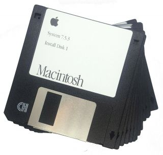 Apple Macintosh System 7.  5.  3 Complete Set Of 1.  4m Install Disks For Classic Macs