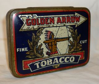 Golden Arrow - Fine Cut - Pictorial Tobacco Tin - 2oz