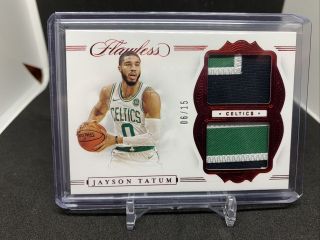 2019 - 20 Flawless Jayson Tatum Ssp Game Celtics Dual Patch Sapphire 6/15